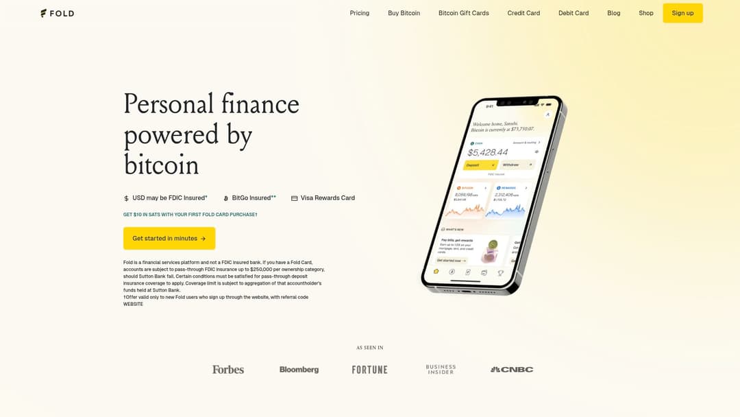 Fold | Personal finance powered by bitcoin