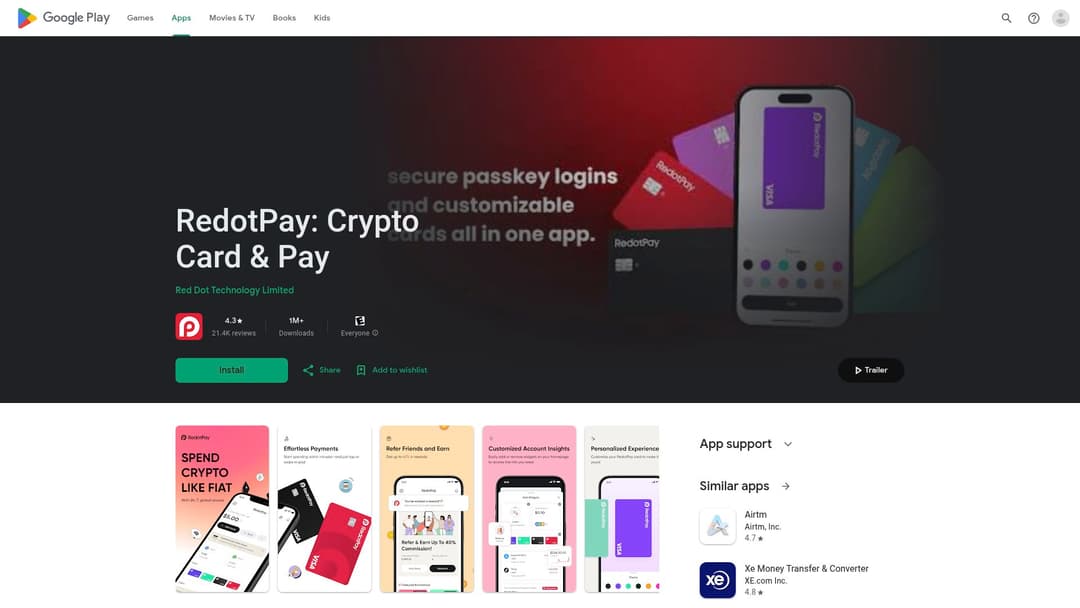 RedotPay: Crypto Card & Pay - Apps on Google Play