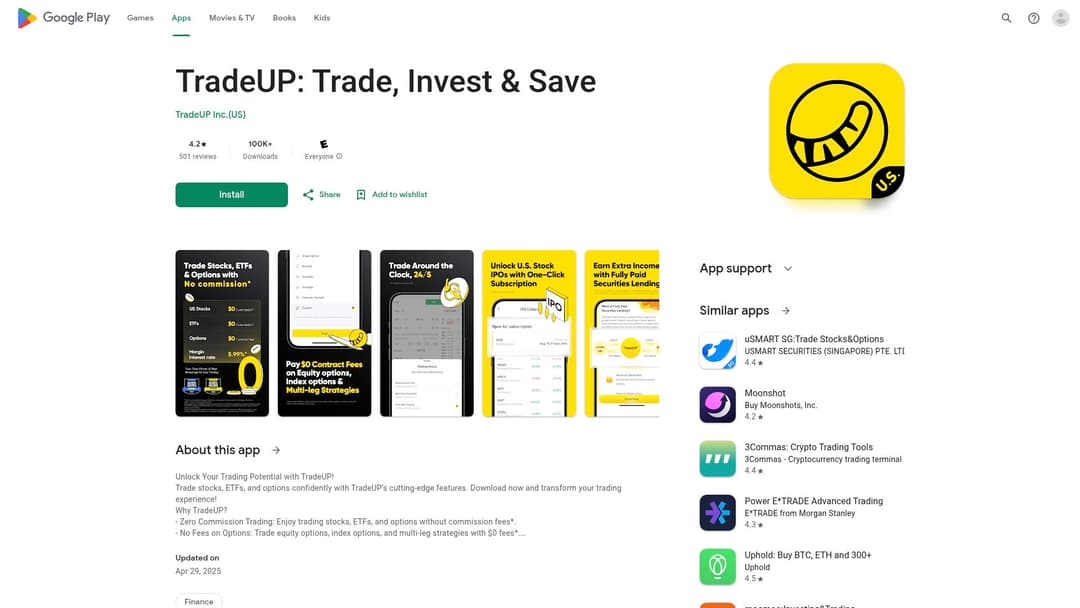 TradeUP: Trade, Invest & Save