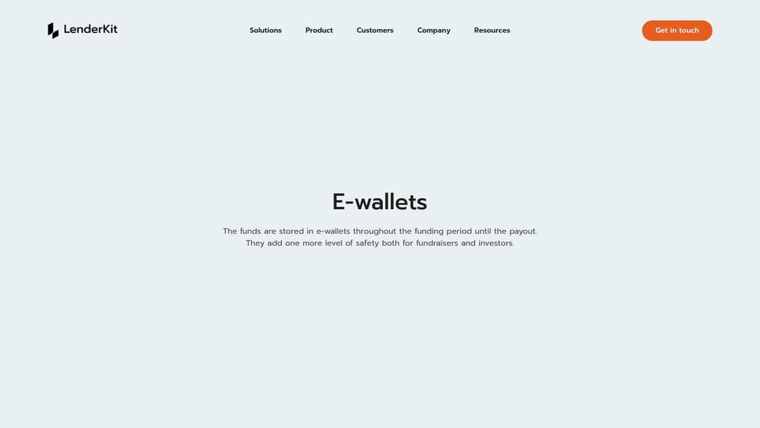 E-wallets flows for investors and fundraisers