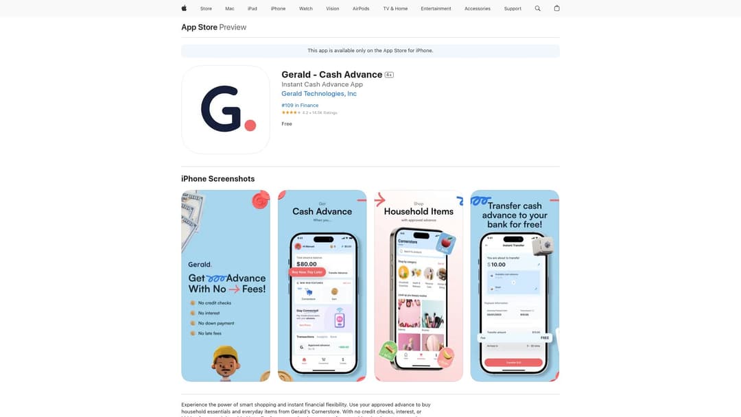 Gerald - Cash Advance Finance