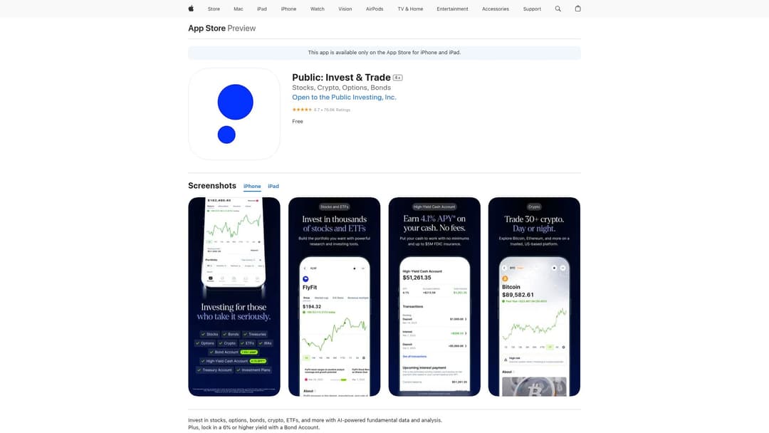 Public: Invest & Trade