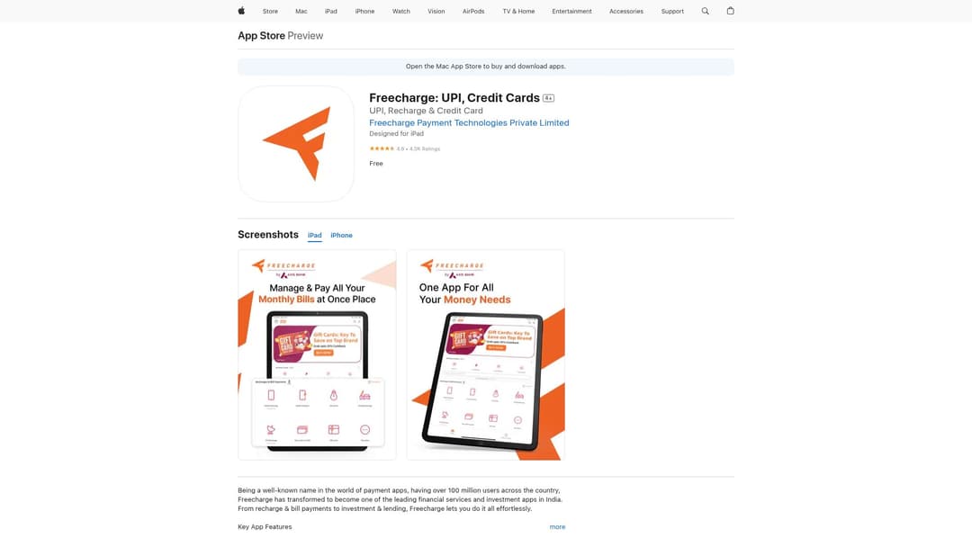 Freecharge: UPI, Credit Cards