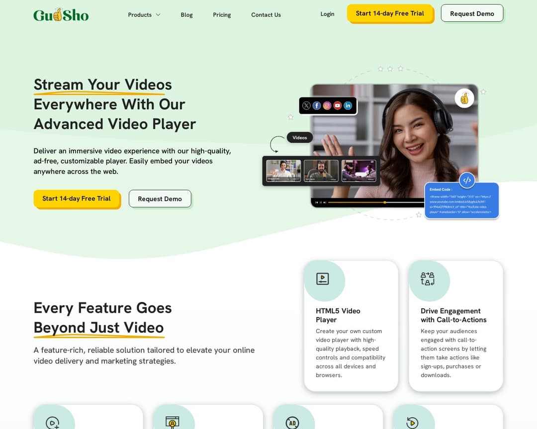GUDSHO Video Embed Player