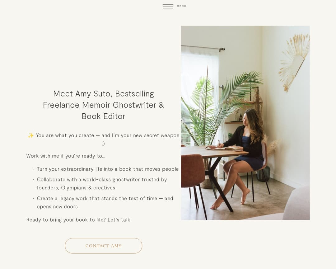 Amy Suto, Memoir Ghostwriter