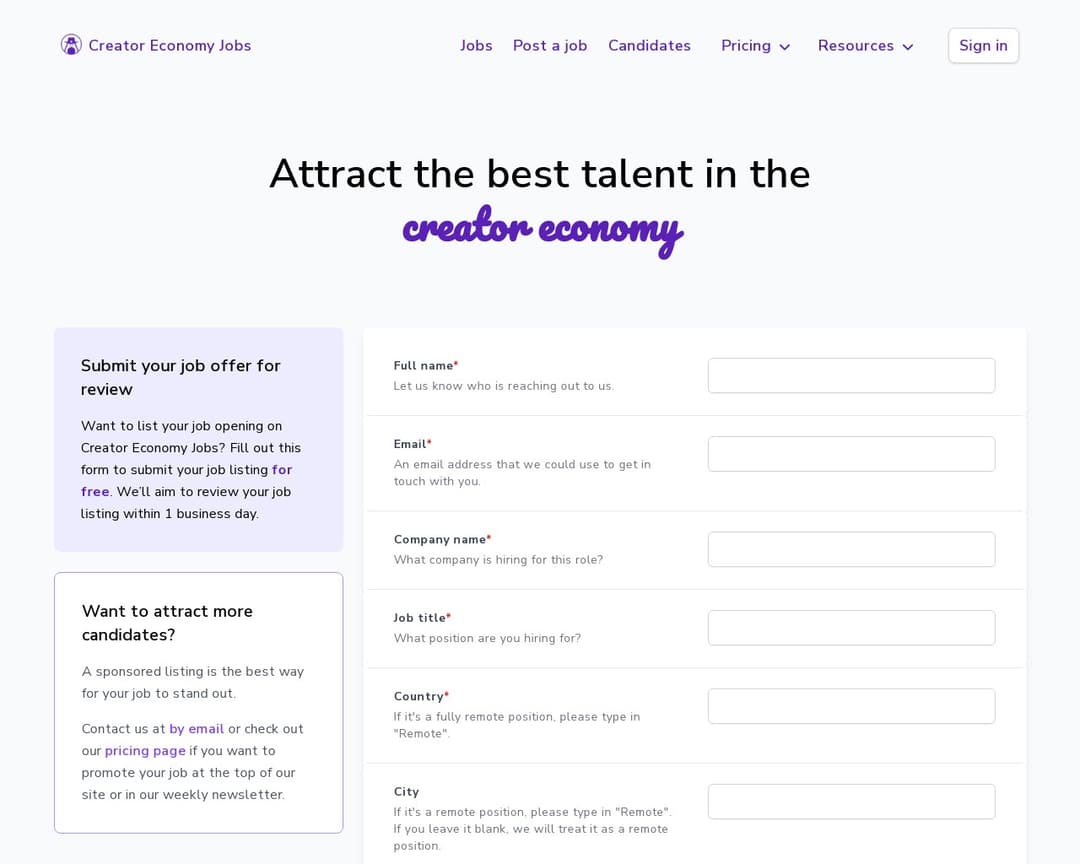 Creator Economy Jobs