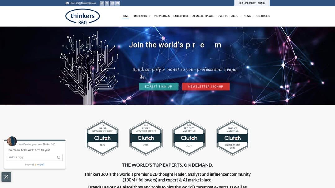 Thinkers360 – The World's Top Experts. On Demand.