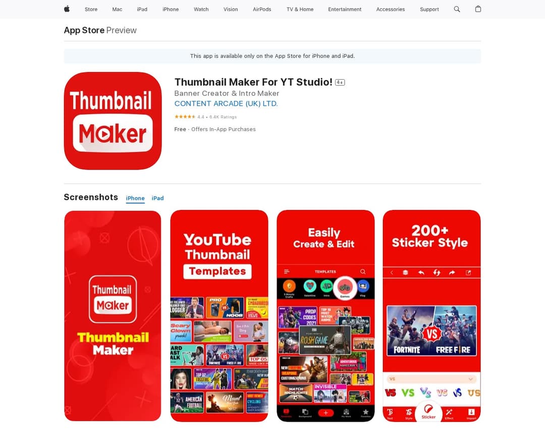 Thumbnail Maker For YT Studio! Photo & Video
