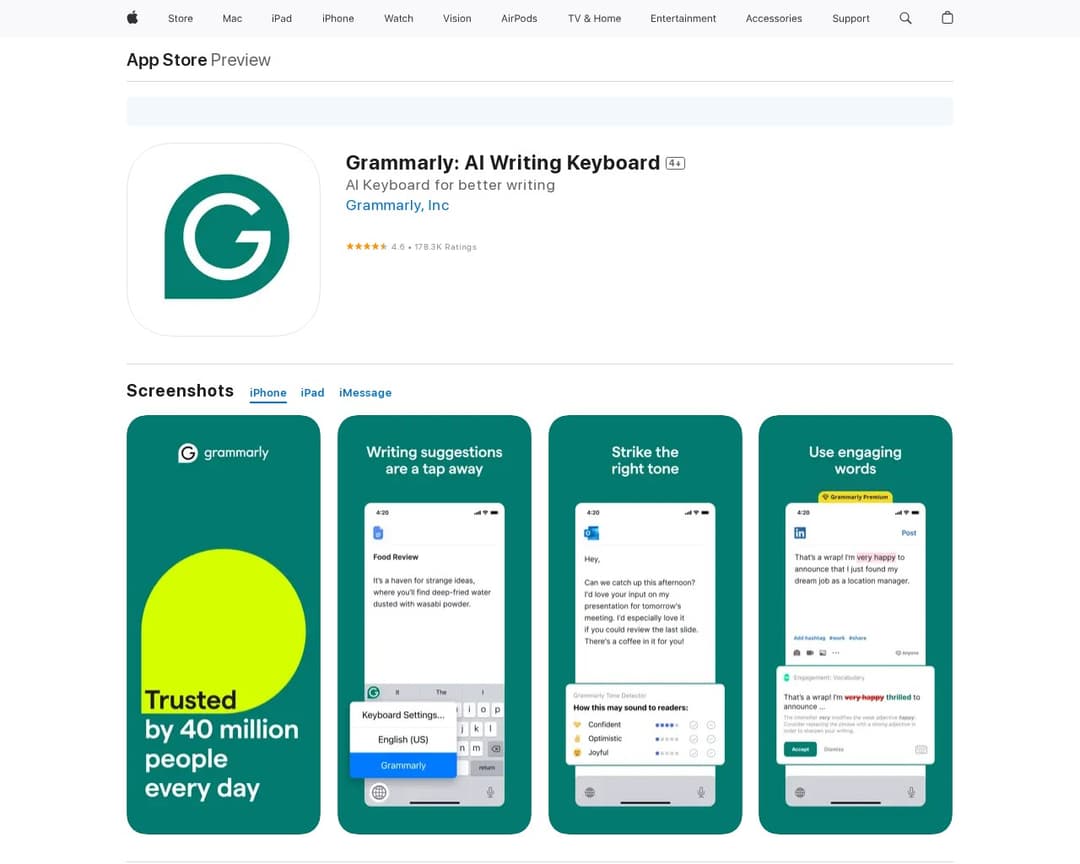 Grammarly: AI Writing Keyboard