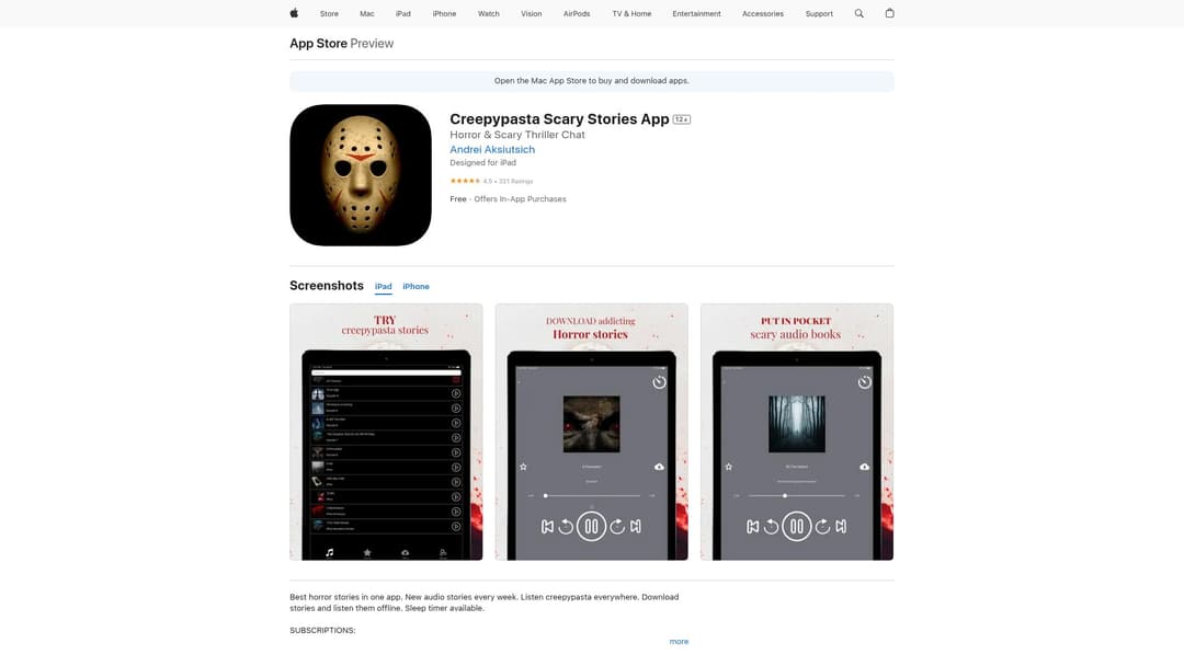 Creepypasta Scary Stories App