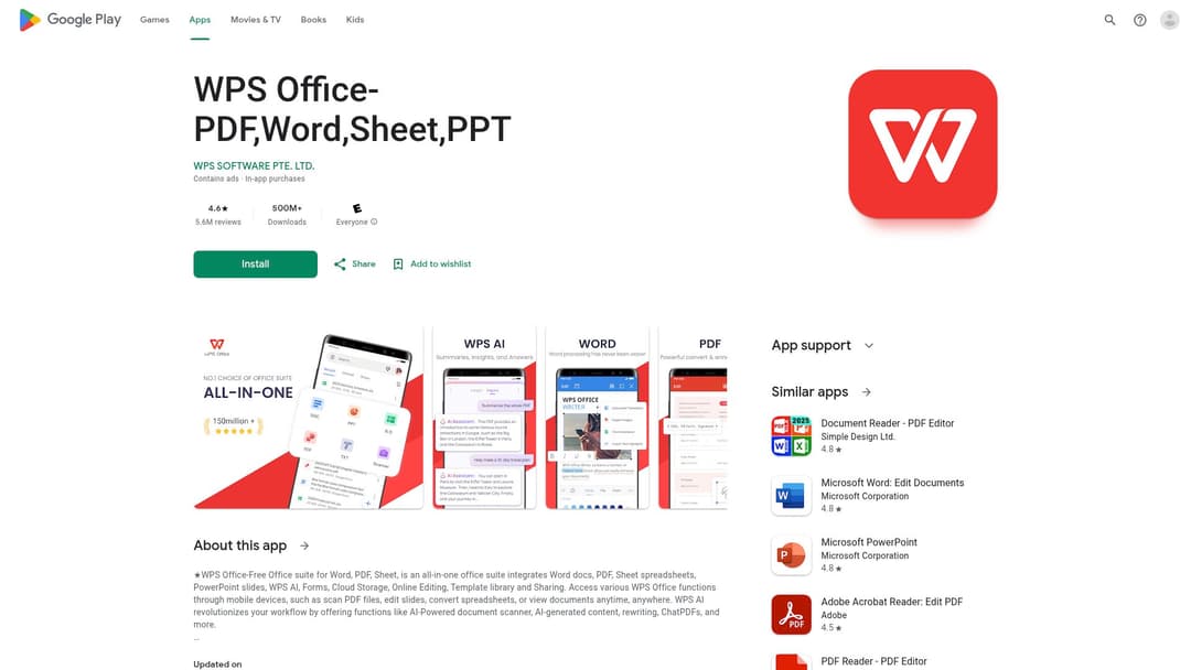 WPS Office-PDF,Word,Sheet,PPT