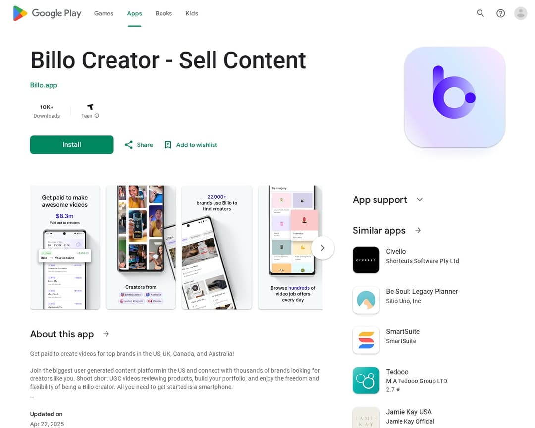 Billo Creator - Sell Content