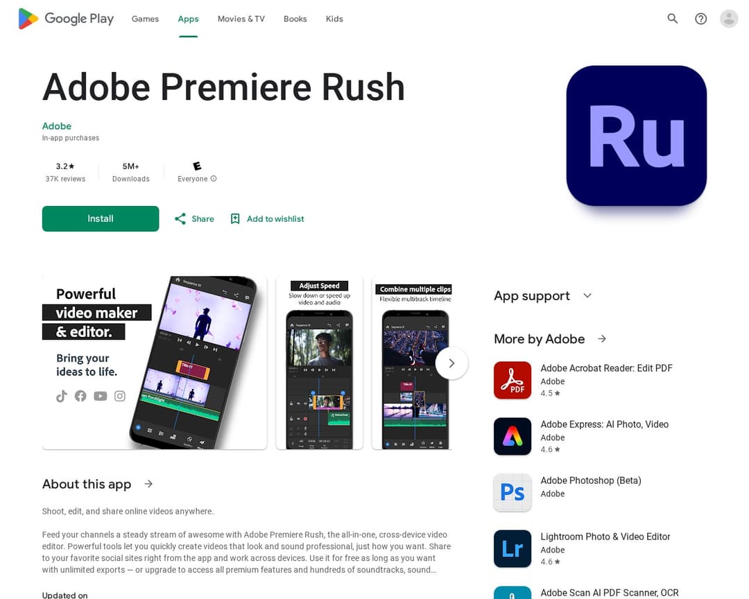 Adobe Premiere Rush