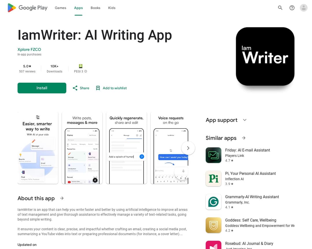 IamWriter - AI Assistant