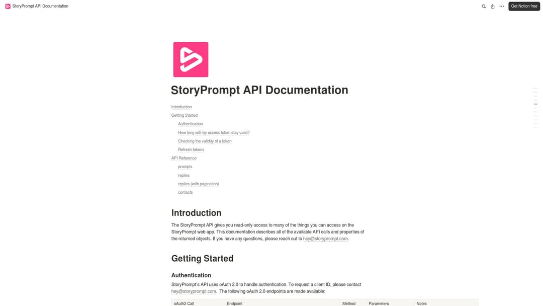 StoryPrompt API