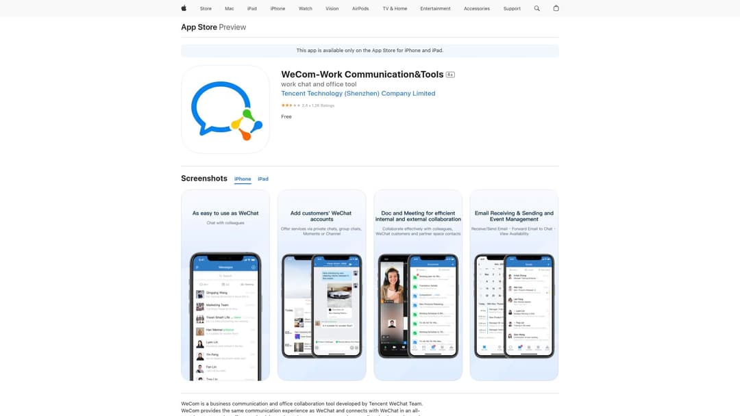 WeCom-Work Communication&Tools Business