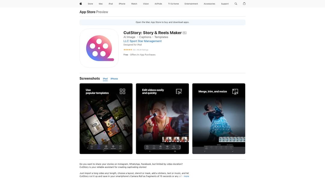 CutStory: Story & Reels Maker