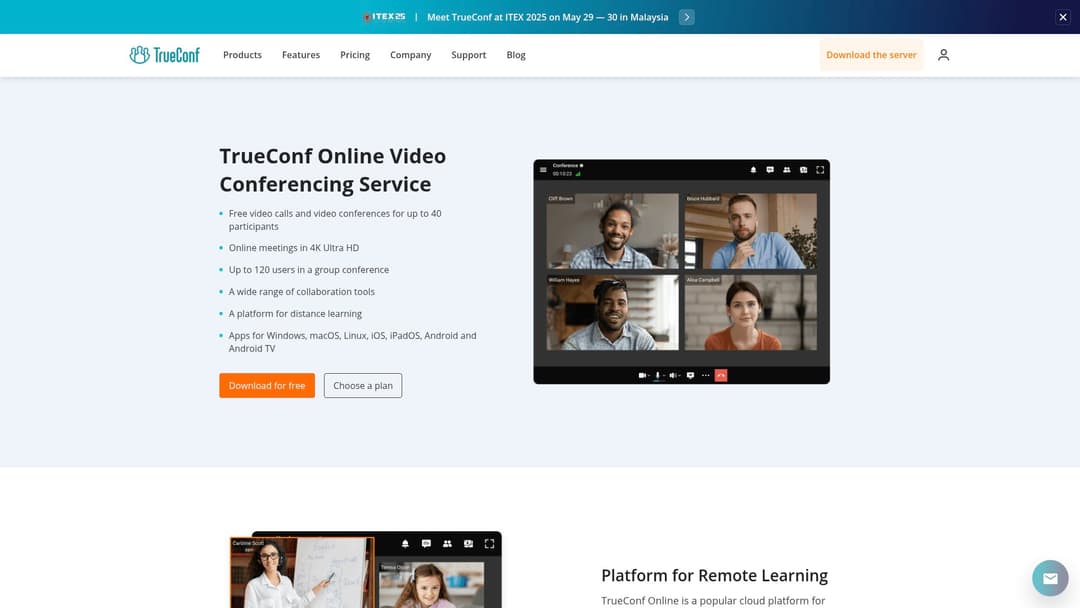 TrueConf OnlineCloud-based video communication service.