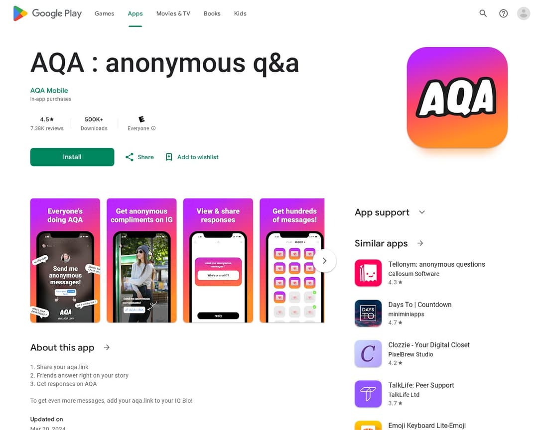 AQA : anonymous q&a