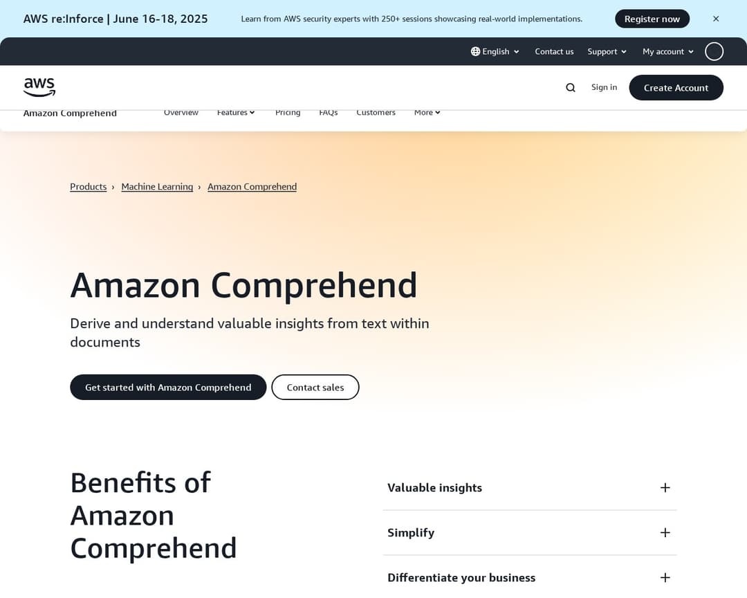 Amazon Comprehend