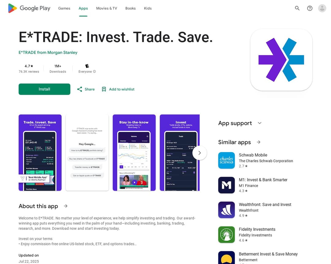 E*TRADE: Invest. Trade. Save.