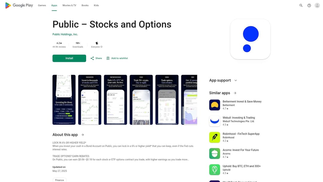 Public – Stocks and Options