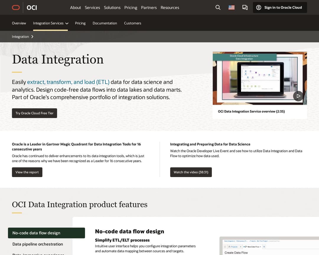 Oracle Cloud Infrastructure Data Integration