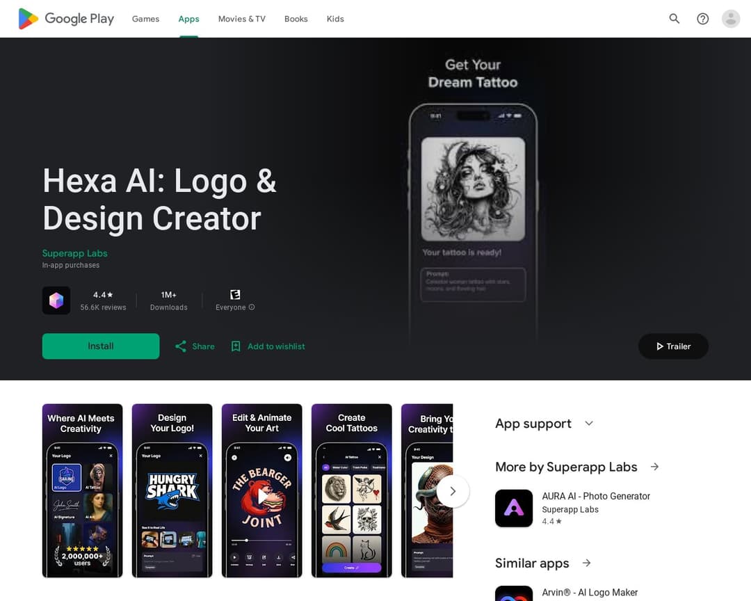 Hexa AI: Logo & Design Creator
