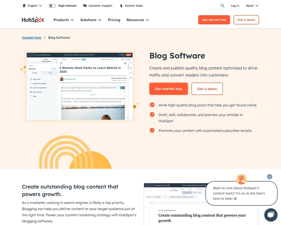 HubSpot Blog Software