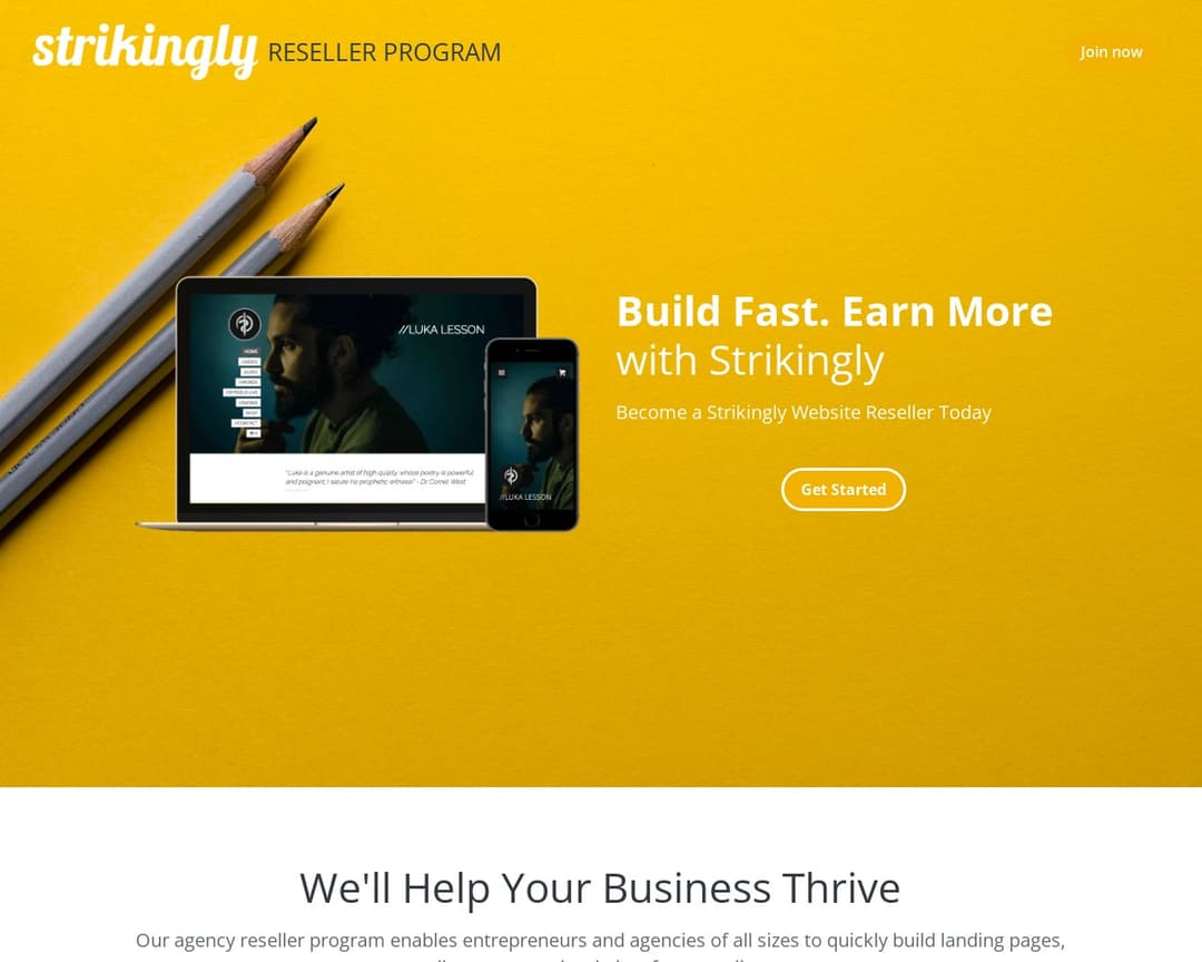 Strikingly Website Reseller Program