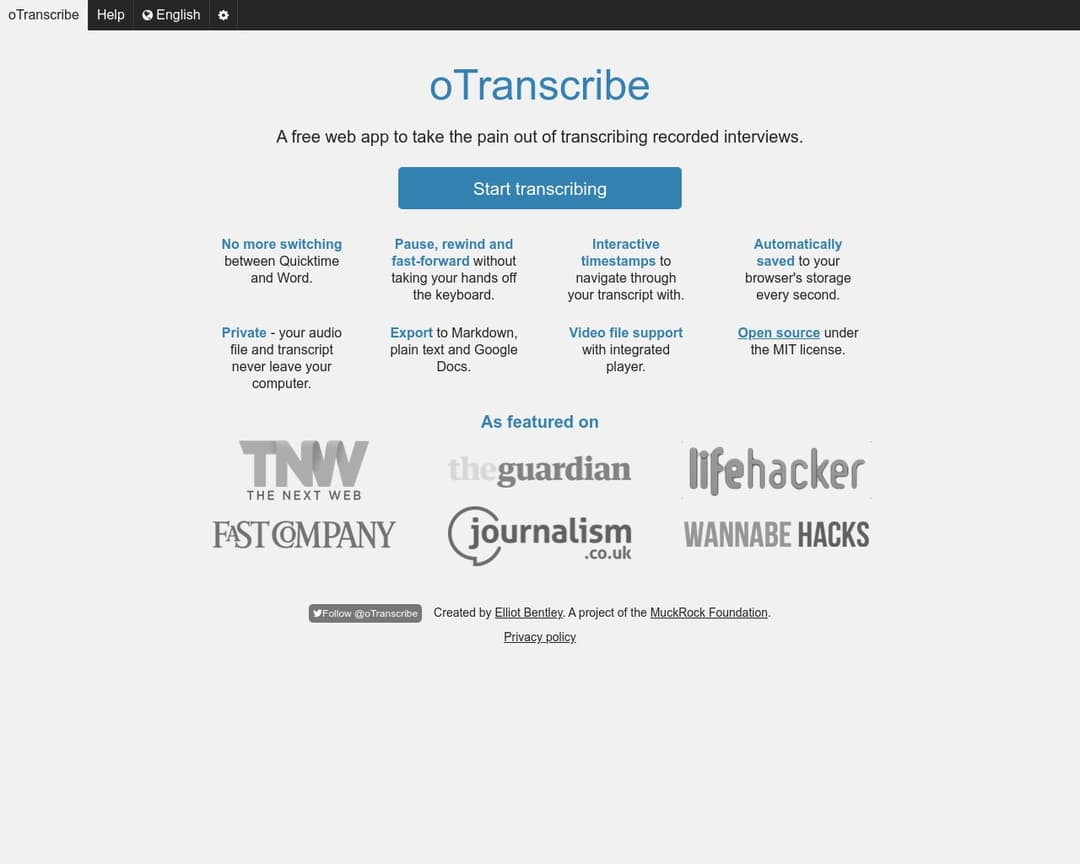oTranscribe