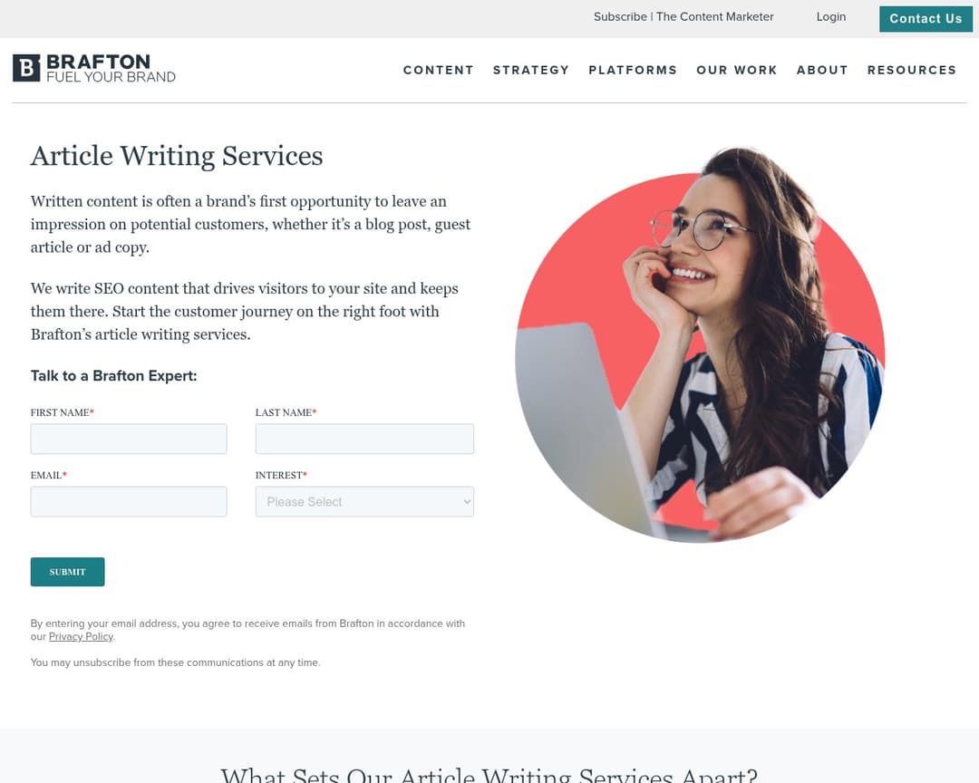 Brafton Article Writing Services