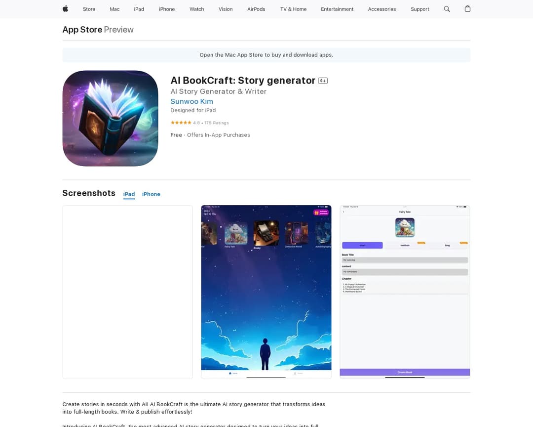 AI BookCraft: Story generator