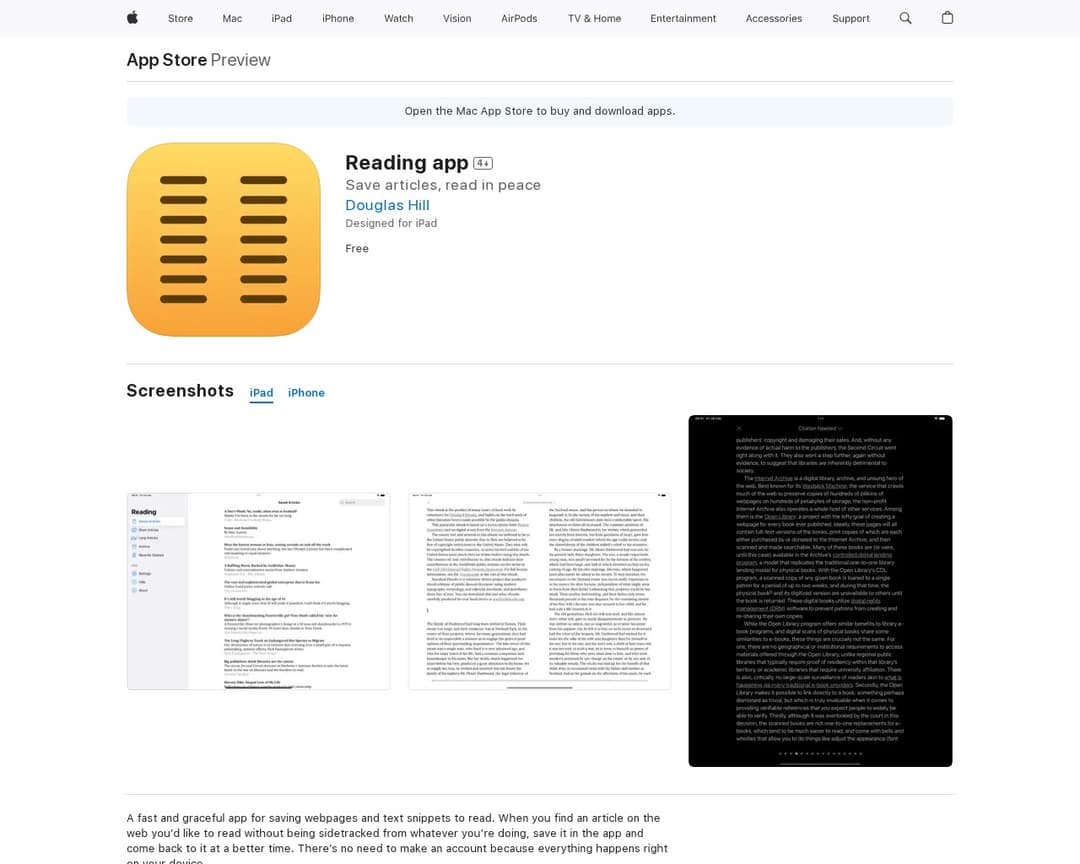 Reading app