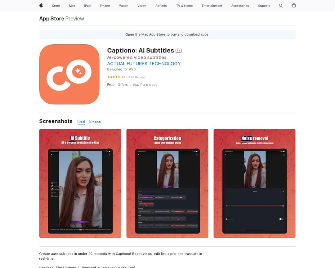 Captiono: AI Subtitles