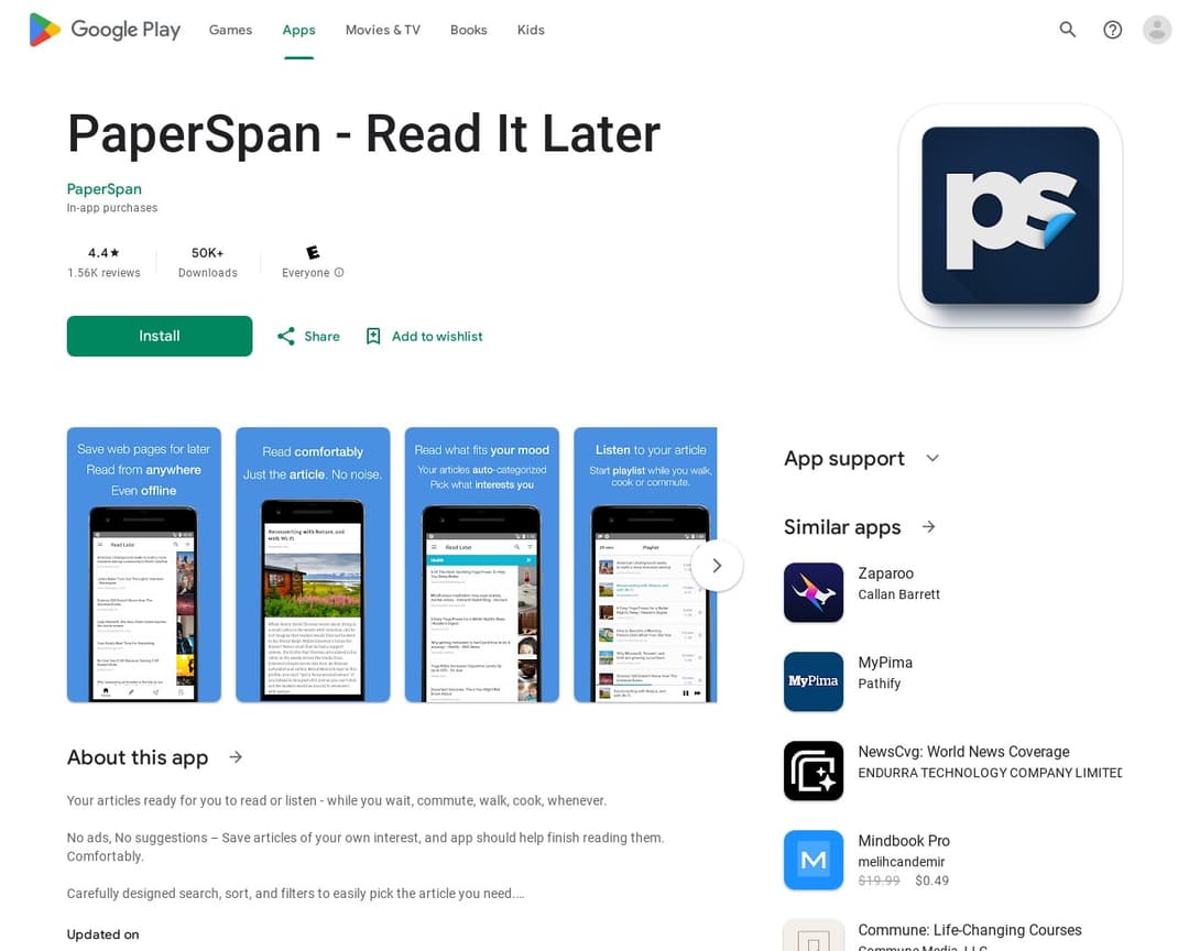 PaperSpan - Read It Later
