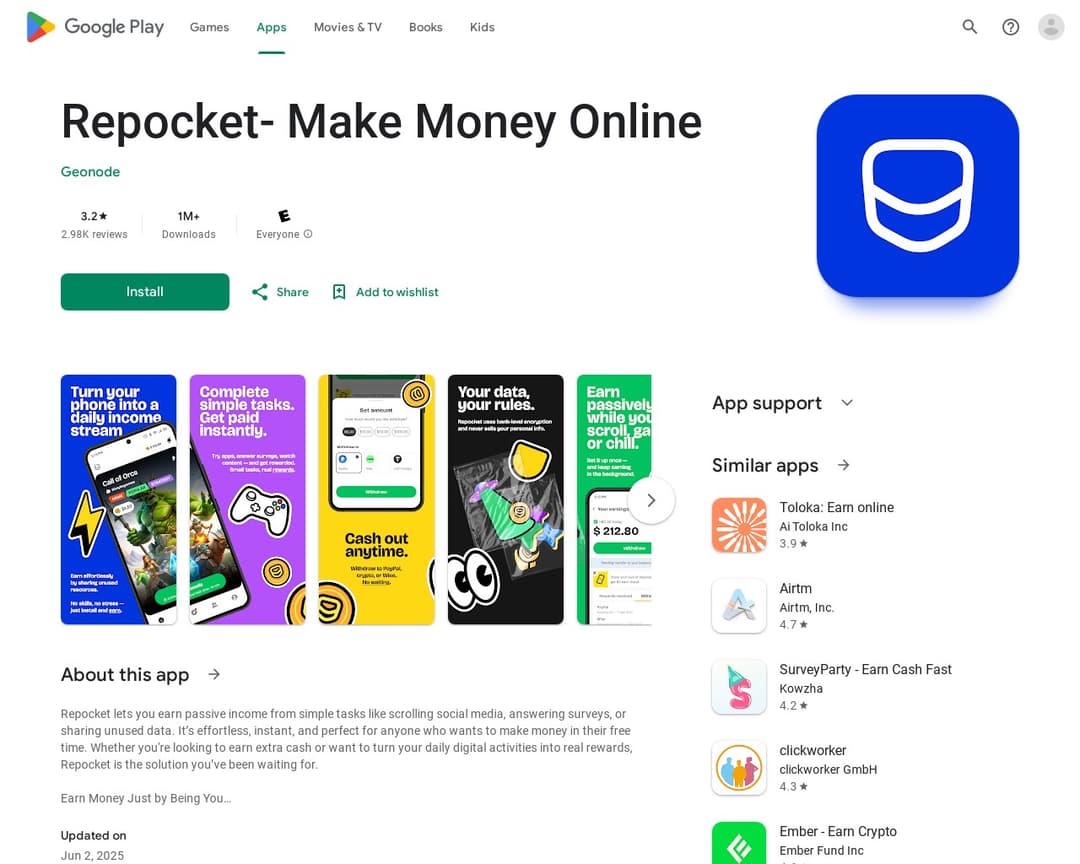 Repocket- Make Money Online