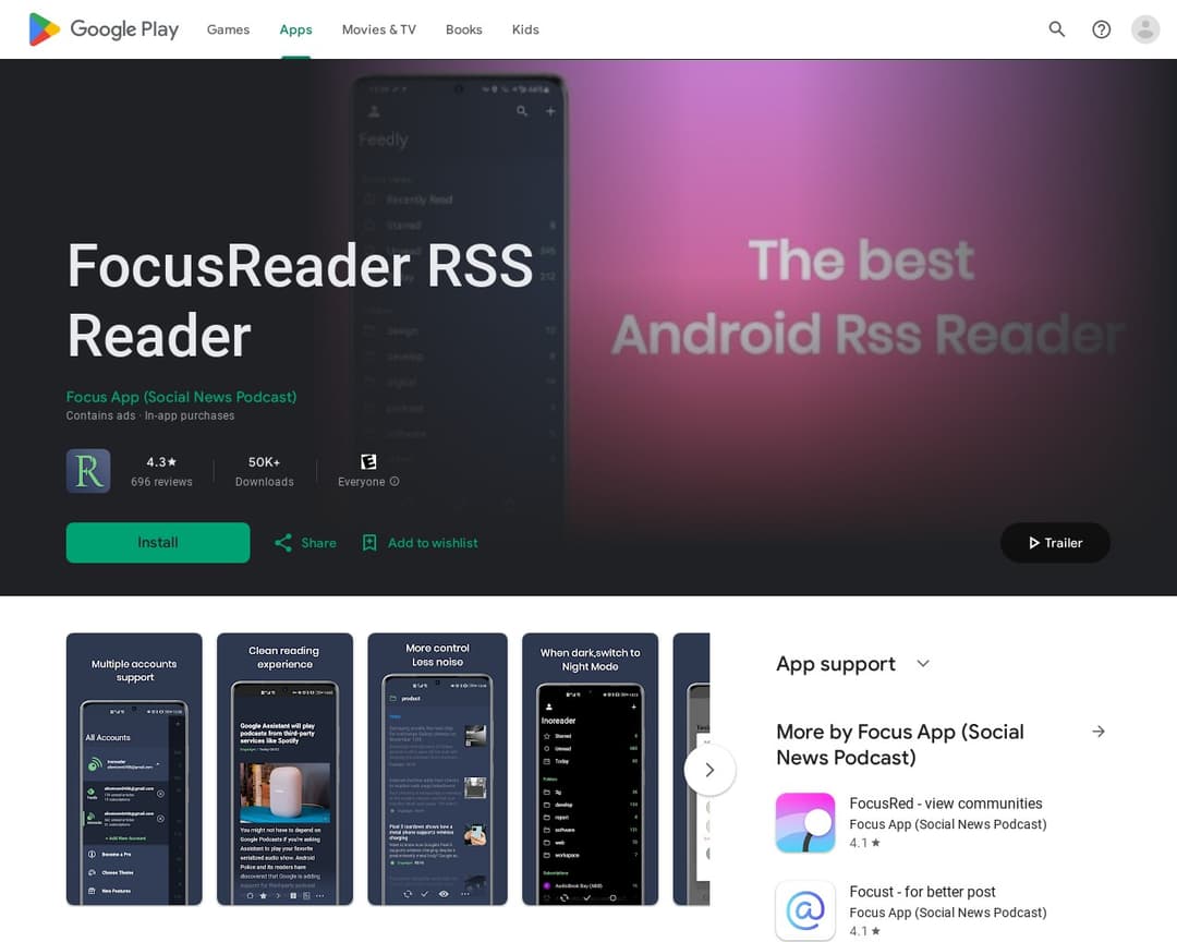 FocusReader RSS Reader