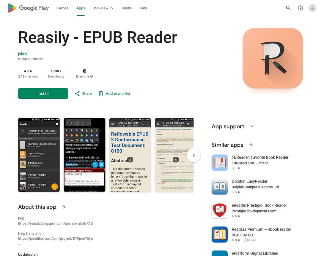 Reasily - EPUB Reader
