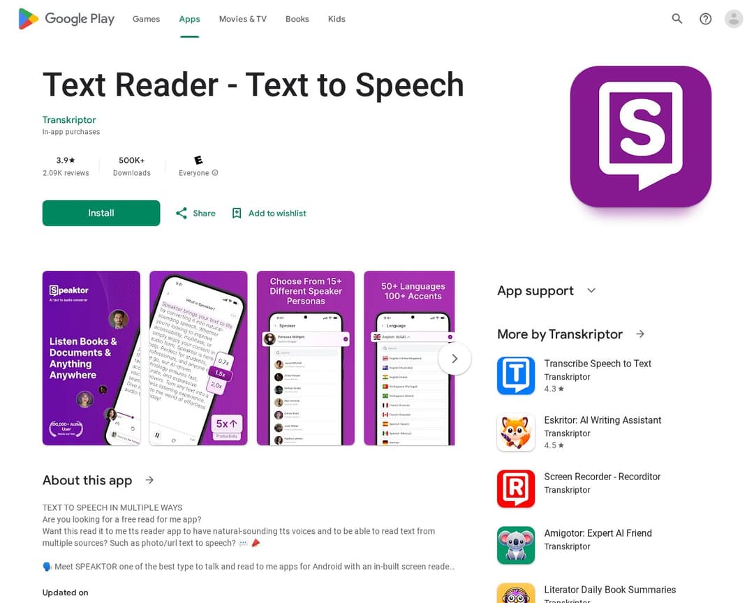 Text Reader - Text to Speech