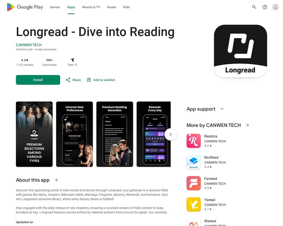 Longread - Dive into Reading