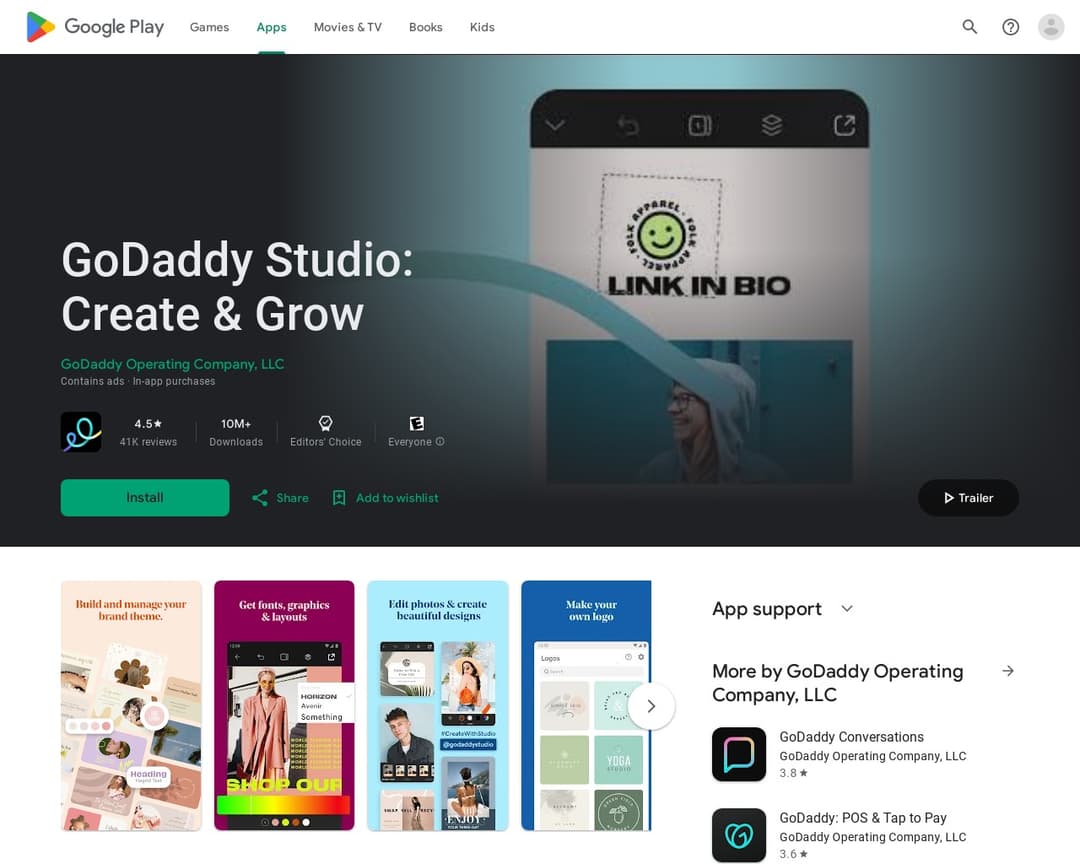 GoDaddy Studio: Create & Grow