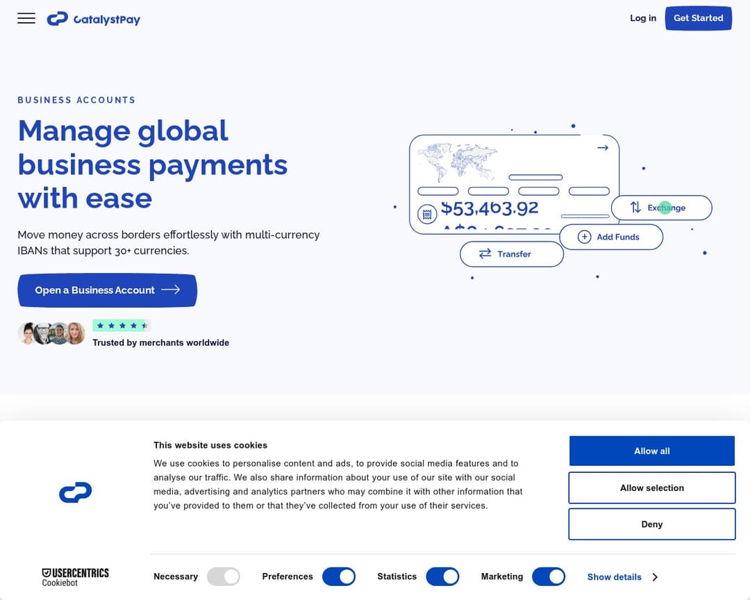 CatalystPay Business Accounts