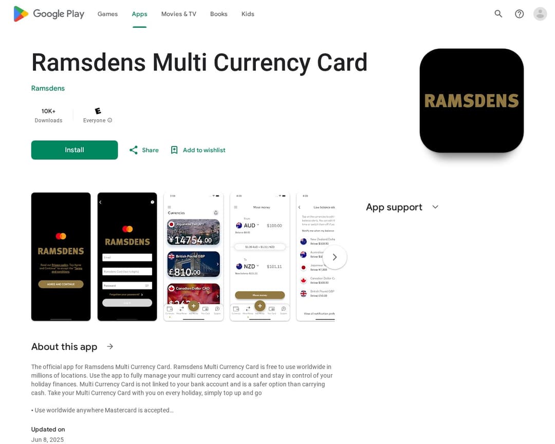 Ramsdens Multi Currency Card