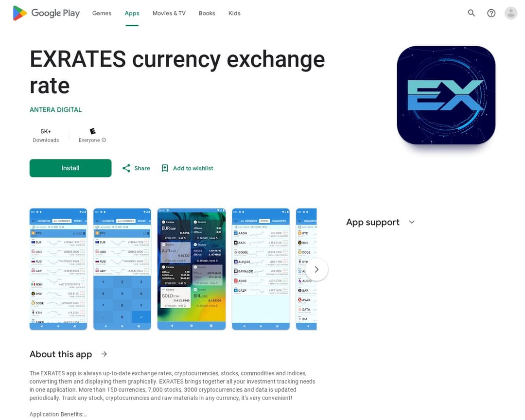 EXRATES currency exchange rate