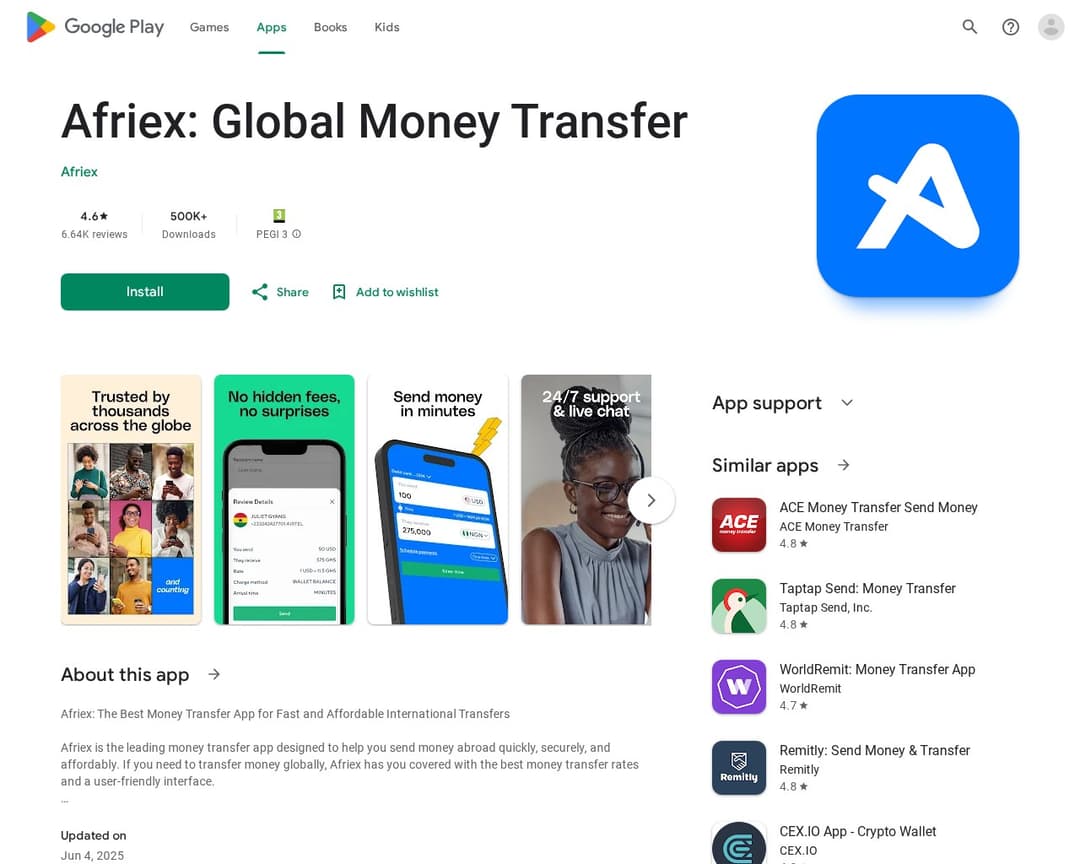 Afriex: Global Money Transfer