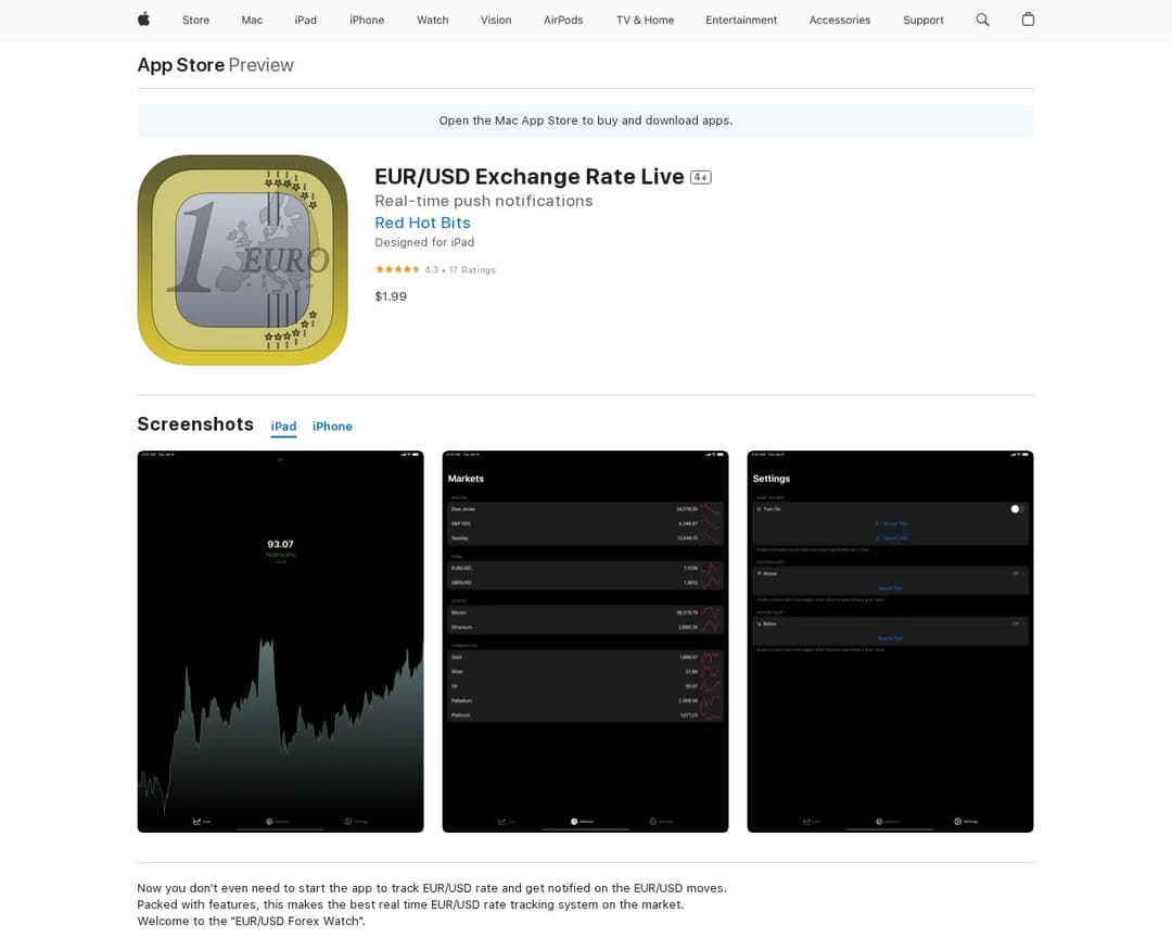 EUR/USD Exchange Rate Live