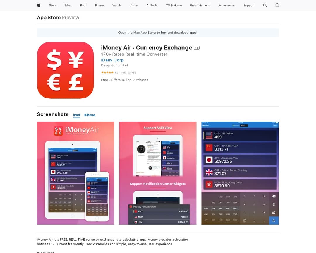 iMoney Air · Currency Exchange