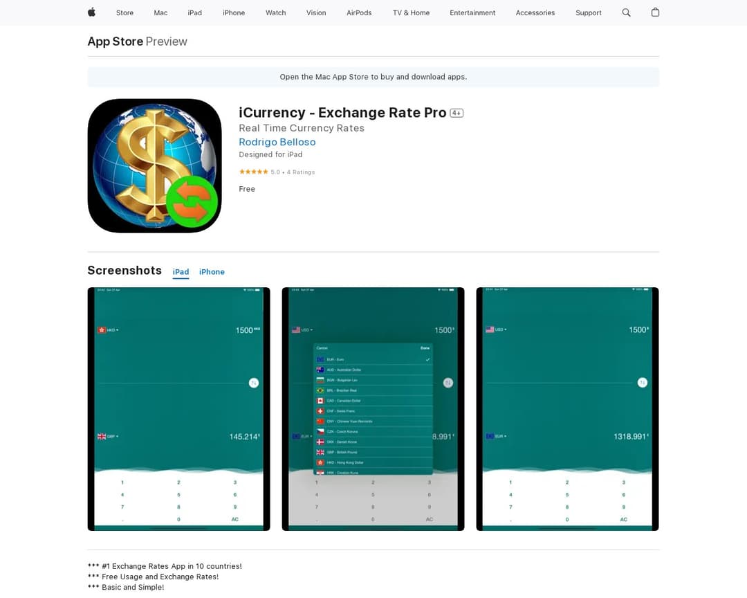 iCurrency - Exchange Rate Pro