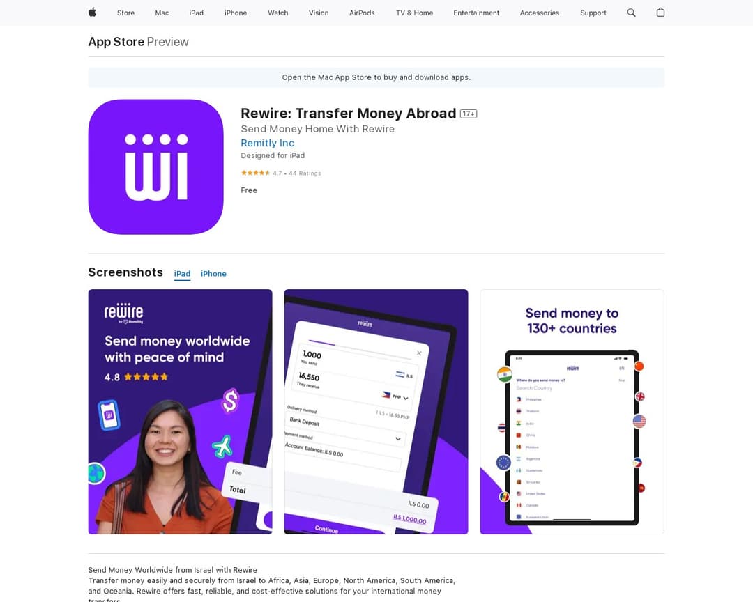 Rewire: Transfer Money Abroad